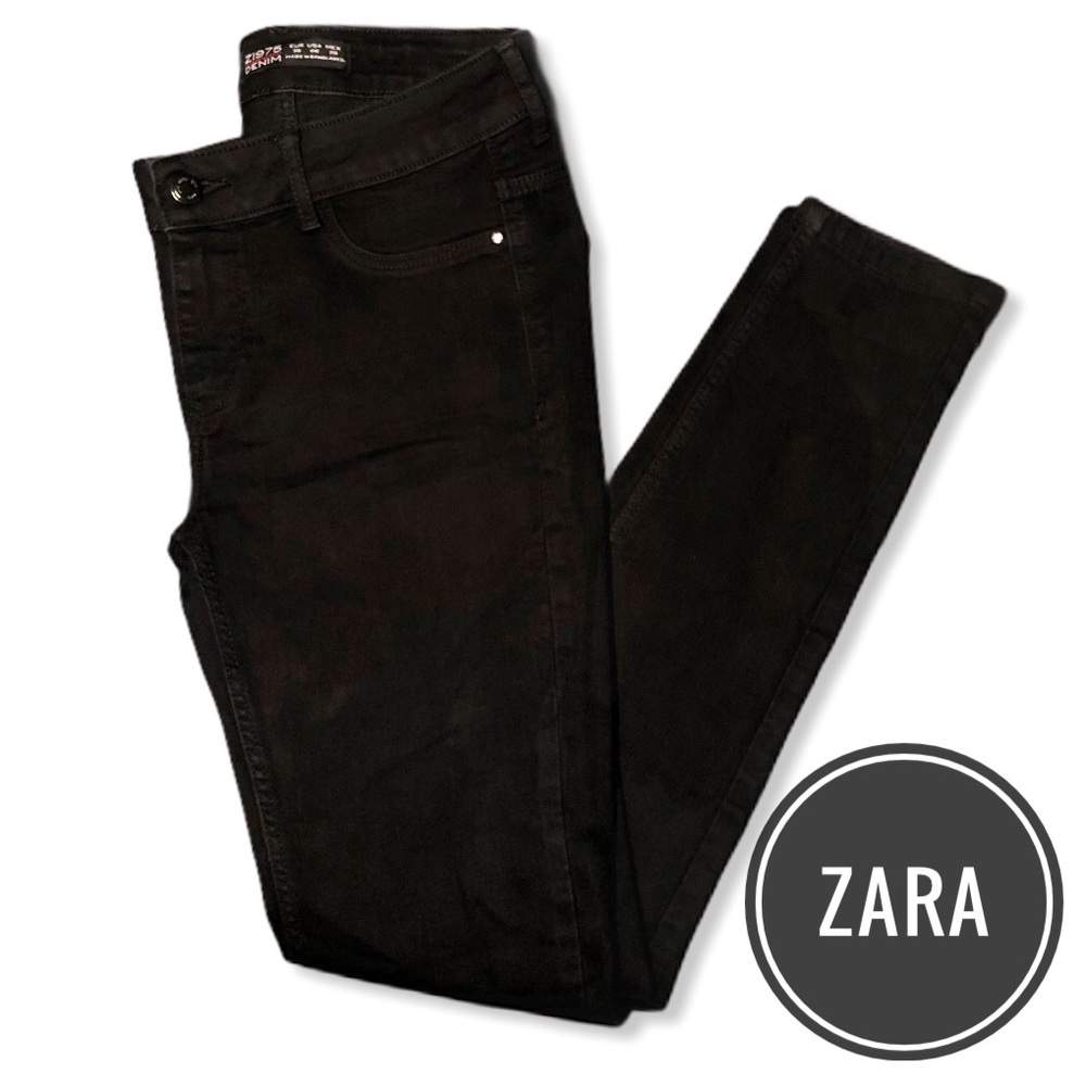 Zara Basic Denim Black Skinny Jeans